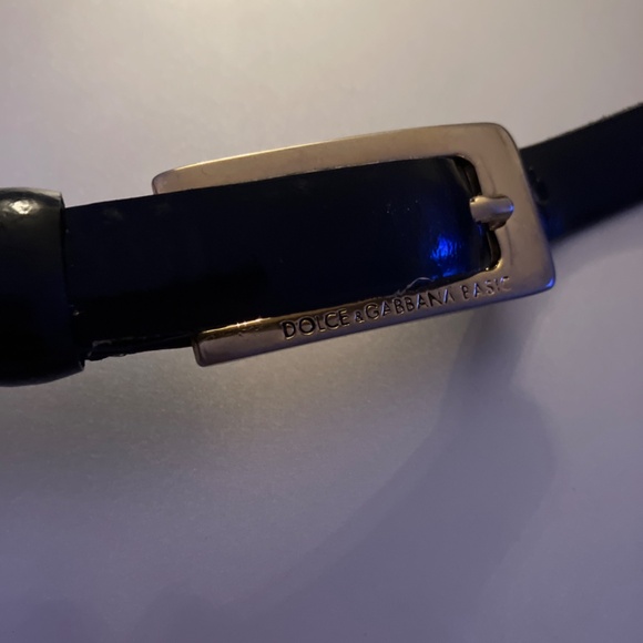 Dolce & Gabanna black patent leather belt size 90 main image 4